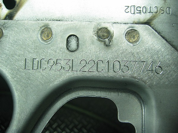 Laser marking VIN effect 1